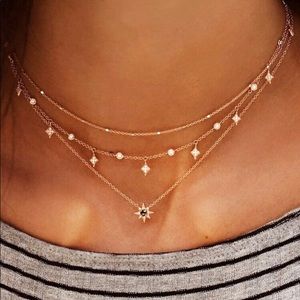 gold layered necklace!!